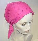 Turban Plus Pretied Eyelet Scarf (Fuschia)