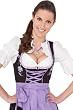 3-tlg., schwarzes Dirndl mit helllila Sch�rze Gr��e 34