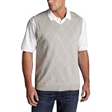 Alex Stevens Men's Racker V-Neck Pullover Vest,Titanium,Large