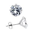 14K White Gold 1.90ct Cubic Zirconia Round Earrings
