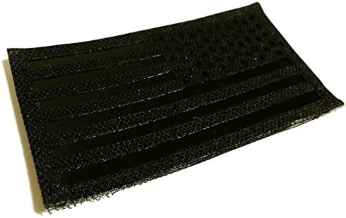 Reversed Covert Black 3.5x2 Inch Infrared Ir Us Flag Patch Us Army Special Forces Green Beret