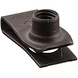 Steel Tapped-Hole U-Style Clip-On Nut, Plain Finish, Metric, M8-1.25 Thread Size, For 0.8 mm-4.5 mm Material Thickness, 20 mm Edge Distance (Pack of 25)