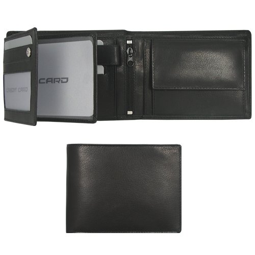 Dollarvisit, Geldbörse, Geldtasche, schwarz, Leder