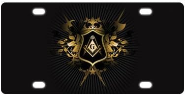 Best Cool Vanity License Plate,Masonic plate number Masonic license plate Masonic number plate Metal License Plate for Car,Metal Car License Plate Size 12 X 6