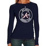 Atlanta Braves Women's Navy Pro Sports Long Sleeve T-Shirt