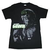 CALL OF DUTY SOLIDER CLOSE-UP Black Adult S/S T-Shirt