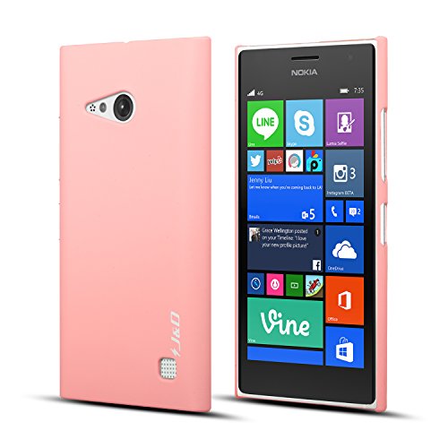 Nokia Lumia 730 / 735 Case, J&D [Ultra Slim] Lumia 730 735 Case [Slim Fit] Smooth Protective Hard Case for Nokia Lumia 730 735 (Pink)