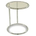 Yield Glass Circle Table, Chrome and Glass