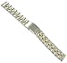 16-20mm Timex Adjustable Silver and Gold Tone Deployment Buckle Stainless Steel Watch Band 309 TX767T