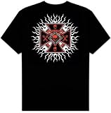 CHOPPERS WHITE BURST Biker Adult T-shirt Tee Shirt - (back print)