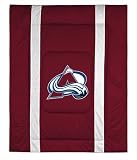 COLORADO AVALANCHE OFFICIAL LOGO TWIN SIZE JERSEY COMFORTER