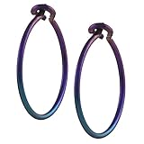 Niobium Hugger Hoop Earrings (Hand-crafted)