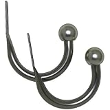 Levolor 58723012 Classic Drapery Holdback, Satin Nickel, 2-Pack