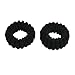 2 Pcs Stretchy Hair Tie Ribbed Band Black Ponytail Holder for Ladies