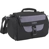 Tenba Xpress Large Shoulder Bag for a Digital or Film SLR with Lens Attached or Video Camcorder with Accessories, Black with Gray Trim
