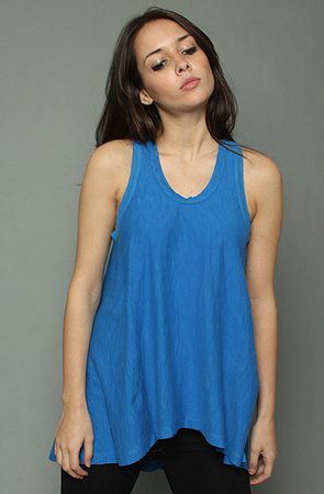 Alternative Apparel The Athena Asymmetrical Tank in Blue - Tops (Sleeveless) for Women Alternative Apparel The Athena Asymmetrical Tank in Blue - Tops (Sleeveless) for Women