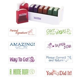 SELF-INKING TEACHER STAMPS SET 1 by EARLY LEARNING RESOURCES LLC