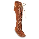 Minnetonka Men's Knee Hi Double Leather Softsole Boot