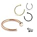 Nose Ring Hoop 4 Pieces Pack Stainless Steel 20G