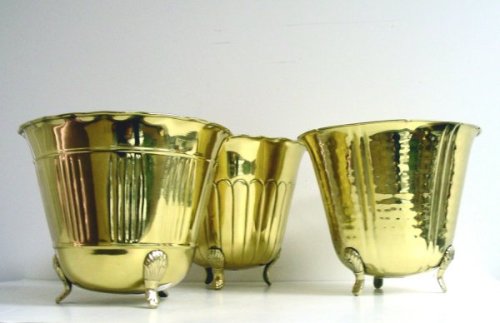 Assorted Footed Brass Planters - Prices Are Per Planter