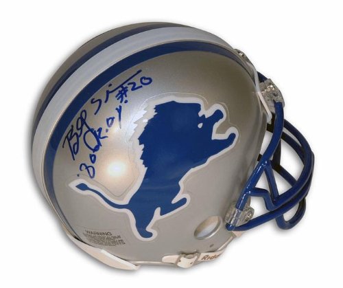 Autographed Billy Sims Detroit Lions Mini Helmet Inscribed 80 ROY