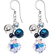 Handcrafted Austrian Crystal and Jingle Bell Earrings MADE WITH SWAROVSKI ELEMENTS