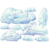 Set of 10 Large Cloud Nursery Decals Wall Decor Sticker Set of 10 Beautifully Painted Cloud Nursery Decals Wall Decor Stickers