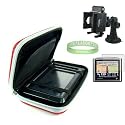 Garmin Nuvi GPS Models Size 4.3 RED Hard Shell Cube Garmin Accessories Carrying Case for All Garmin Models + Garmin GPS 4.3 Screen Protector + Garmin GPS Holder Car Mount + Live*Laugh*Love Wristband!!!