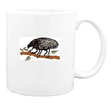 Mug with eating, insect, beetle, leaf, black