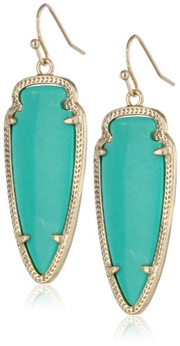 Kendra Scott  Sky Gold Teal Drop Earrings