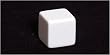 16mm Square-edged Opaque Blank White 6-sided Dice