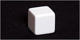 16mm Square-edged Opaque Blank White 6-sided Dice