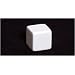 16mm Square-edged Opaque Blank White 6-sided Dice