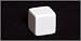 16mm Square-edged Opaque Blank White 6-sided Dice