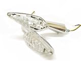 2pcs Mini Chrome Arrow Motorcycle LED Turn Signals Indicators Blinkers Lights Fits Metric Cruisers, Sport Bikes, Choppers, Harley Davidsons, Suzuki, Honda, Kawasaki, Yamaha