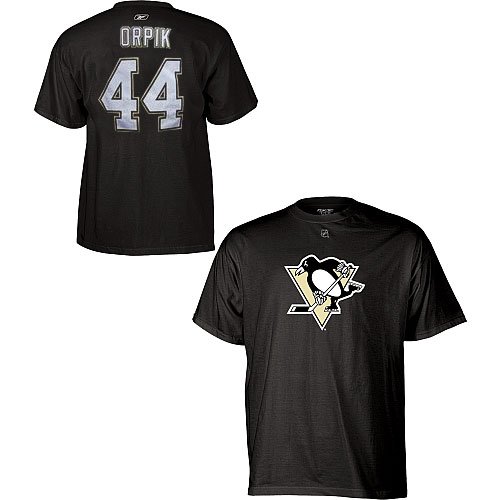 Pittsburgh Penguins Brook Orpik Black Jersey T-ShirtLarge