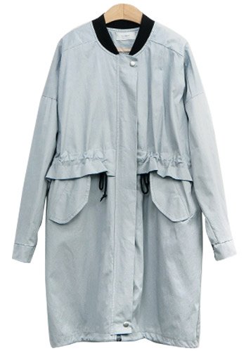 (イイネショップ) eeNeshop バックプリント ウエストコード ブルゾン コート