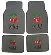 Grey Wild Cherries Cherry Front & Rear Carpet Car Truck SUV Floor Mats
