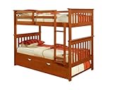 Bunk Bed Twin over Twin Mission style in Espresso with Twin Trundle