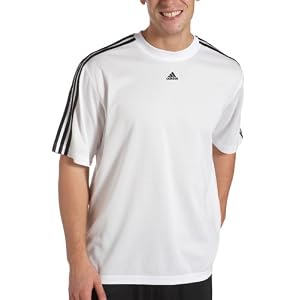 Adidas Men's 3 Stripe Short Sleeve Top