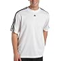 adidas Men's 3 Stripe Short Sleeve Top