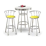 IMAGE OF Chrome Bar Table & 2 Chrome 29