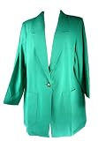 41l6gk93E6L. SL160  Roamans Textured Blazer Jade Color Plus Size