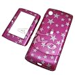 Sharp Sidekick 2008 (T-Mobile) Snap On Protector Hard Case Image Cover Glitter Stars Pink