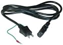 Japan Power Cord, Black, 2 prong with ground wire, 6 ft