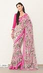 STYLELOK GeorgetteSareesSL 95796 | Color Pink