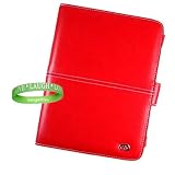 RED Melrose Kindle Leather Cover for Amazon Kindle 2nd Generation Wireless Reading Device + Vangoddy tm, Live * Laugh * Love Wrist Band!!!