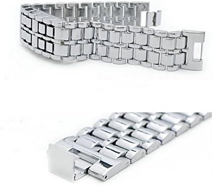 WPOS® Men/Woman Lava Sliver Stainless Steel Lava RED LED Digital Bracelet Watch