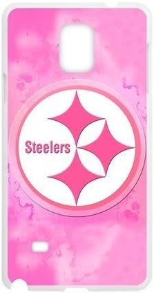 DIY Forever NFL Pink Pittsburgh Steelers Football Sports Custom Case Shell Cover for Samsung Galaxy Note4 (Laser Technology)