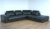 Designer Pasadena Italian Leather Corner Sofa Chaise Suite